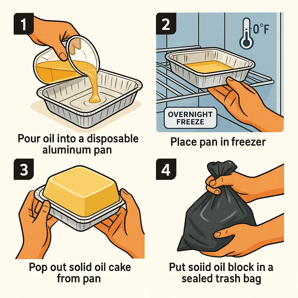 freezing method 1 2 3 4 steps infographic