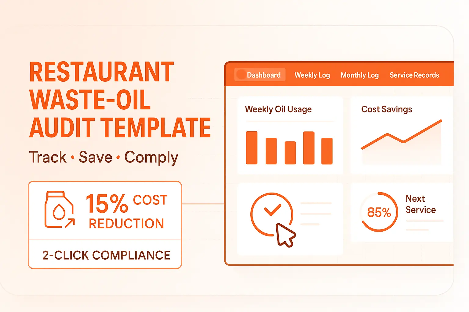Editable Restaurant Waste Oil Audit Template (Google Sheet)