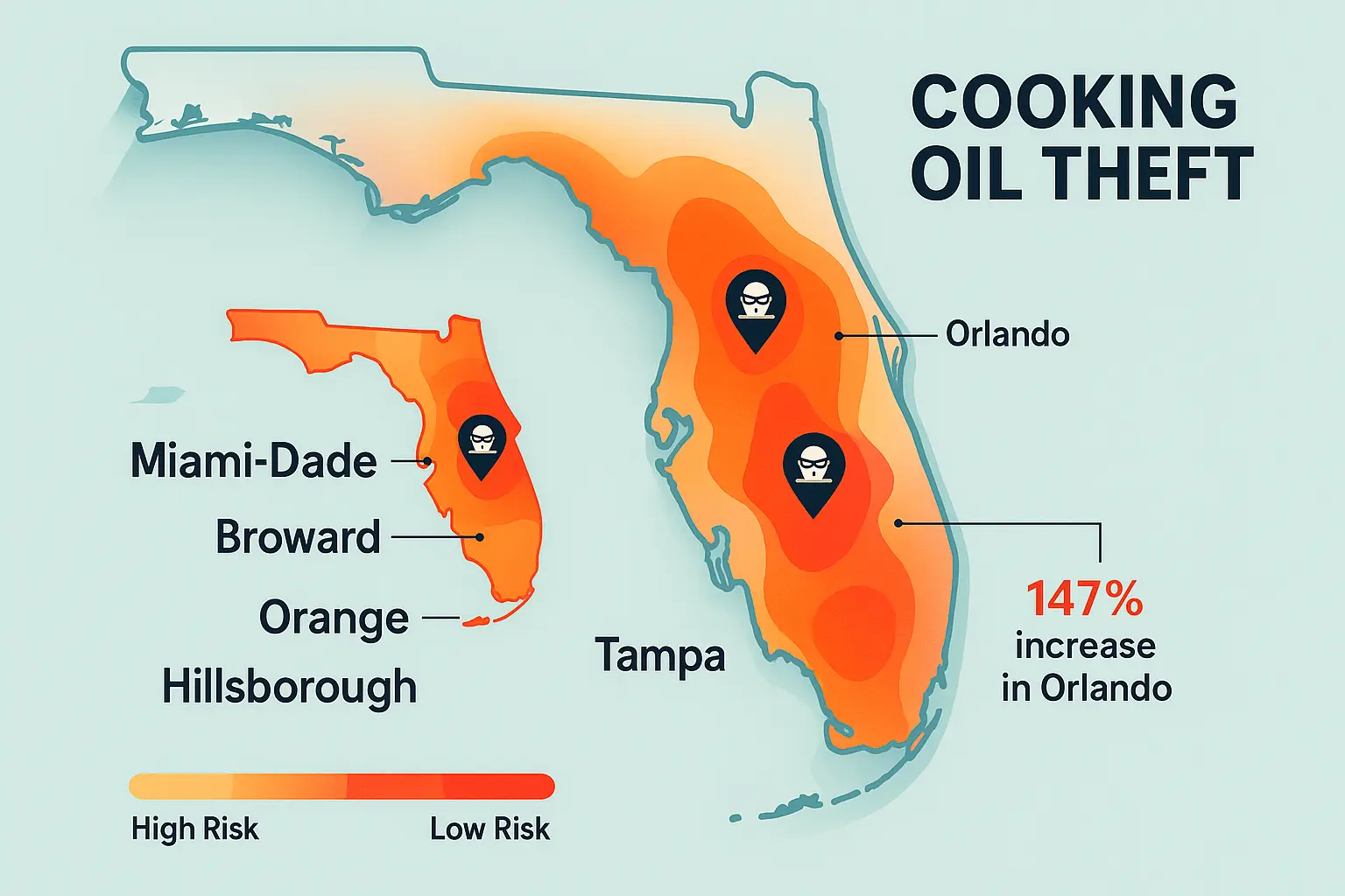 Florida Cooking Oil Theft Penalties: Fines, Jail Time & Environmental Charges Explained