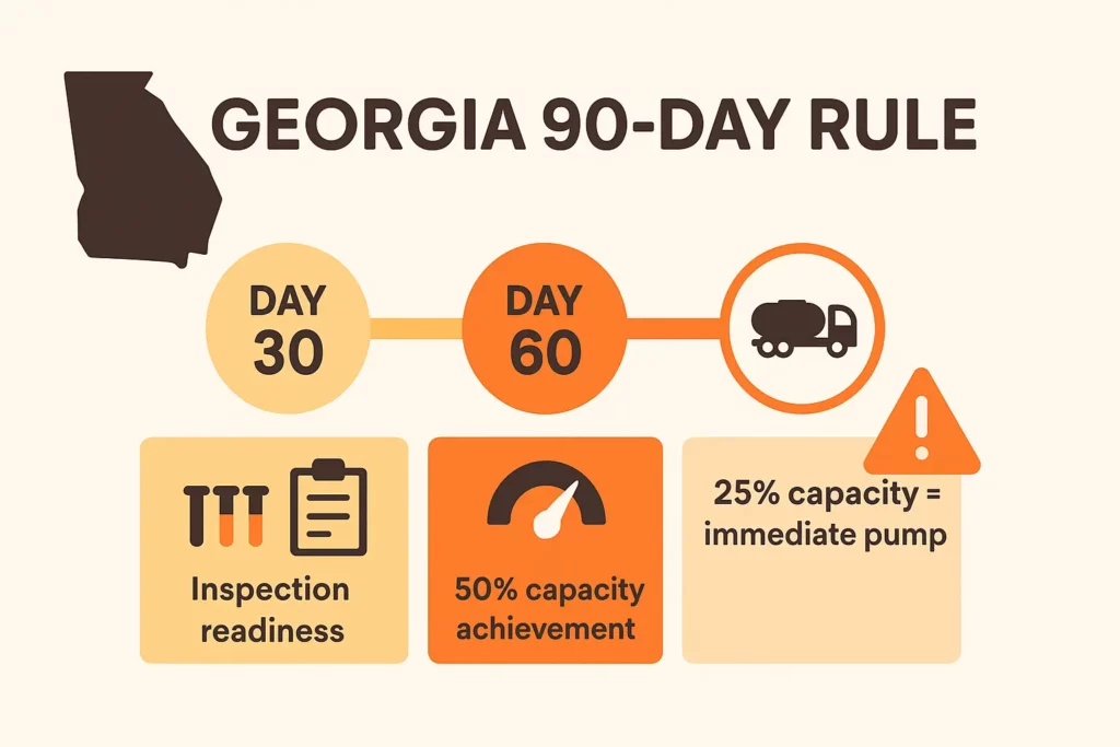 90 day for grease traps for schools