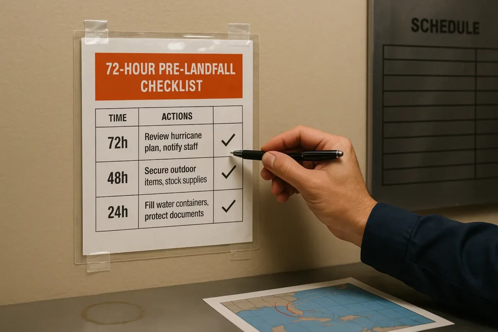 Pre landfall fryer oil checklist
