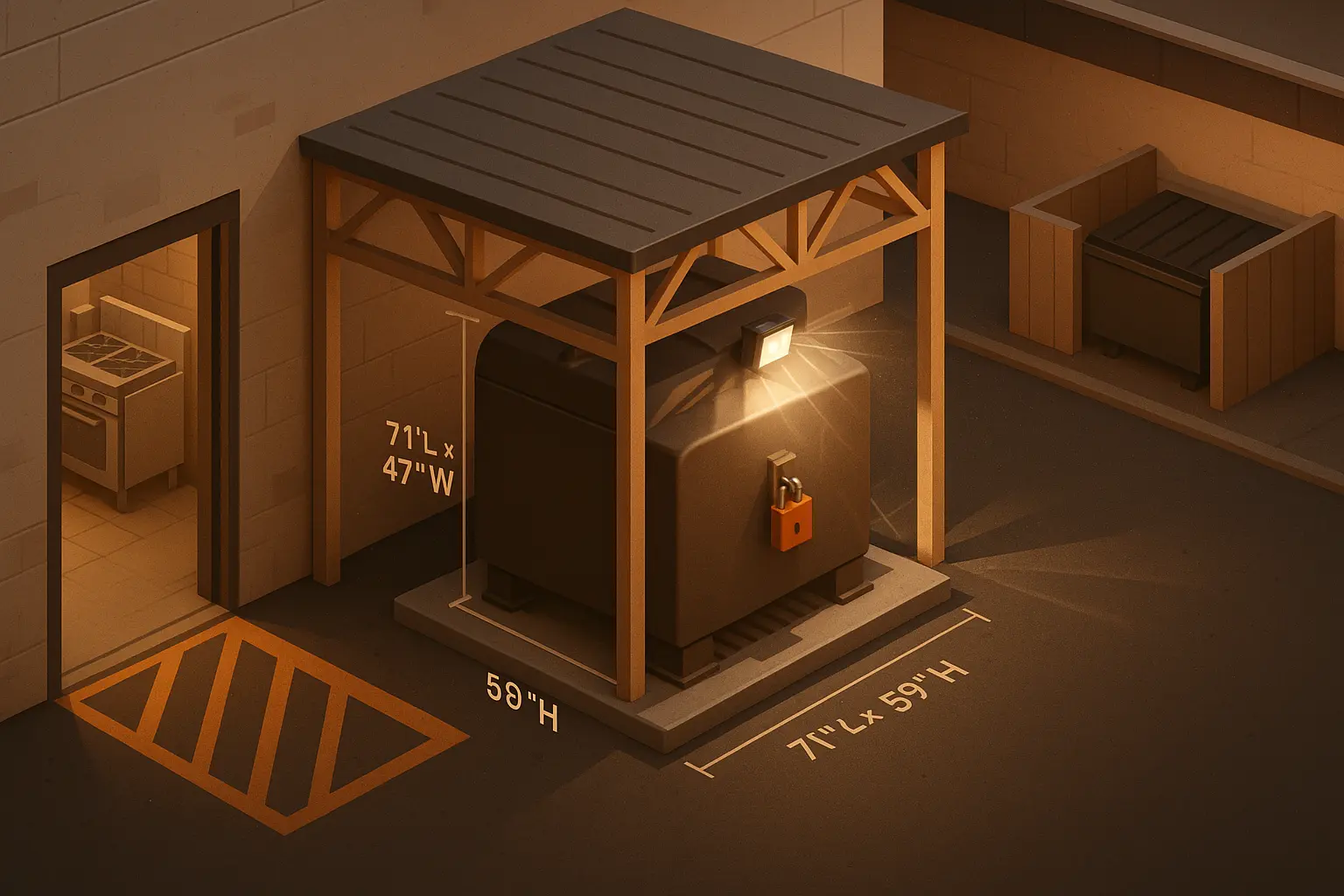 Oil Collection Container Size for 2,000 Meal Kitchens
